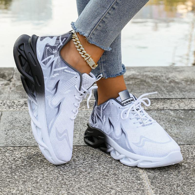 Paar Laufschuhe Herren Damen Leichtgewicht Mesh Atmungsaktiv Bequem Flach Weich Tennisschuhe Sommer Schnür-Sneakers Mann