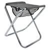 Outdoor Portable Folding Stool Aluminium Alloy Train Painting Camping Folding Stool Plus Size Silver Grey