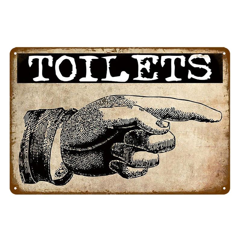 Muž Žena Vtipné WC Značka Kovový Plakát Toaletní Deska Plechová Cedule KTV Bar Obchod Koupelnová Stěna Dekorace Nástěnná Malba Domácí dekorace 8 X 12 Palců