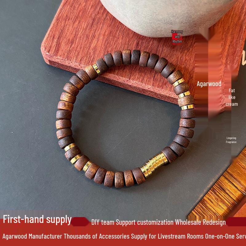 Hainan Agarwood 6mm Abacus Bead Bracelet - E-commerce Bestseller