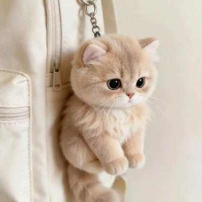 Süper Sevimli Süper Sevimli Altın Gradyan Yavru Kedi Peluş Kolye Cure Anahtarlık Sırt Çantası Kolye Hediye
