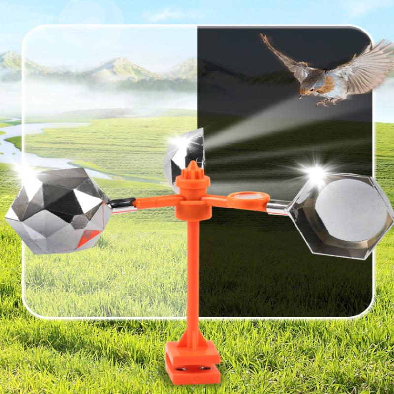 360° Rotating Reflector Farm Orchard Bird Scaring Device Bird Repeller Waterproof Bird Repelling Device