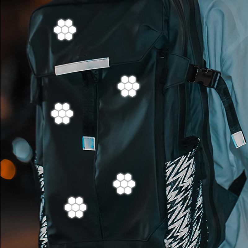 Honeycomb Silber Reflektierende Bänder Aufbügeln Transfers Für Kleidung Vinyl Film Transfer Parches Ropa Wärme Presse Applizierte Diy Patch