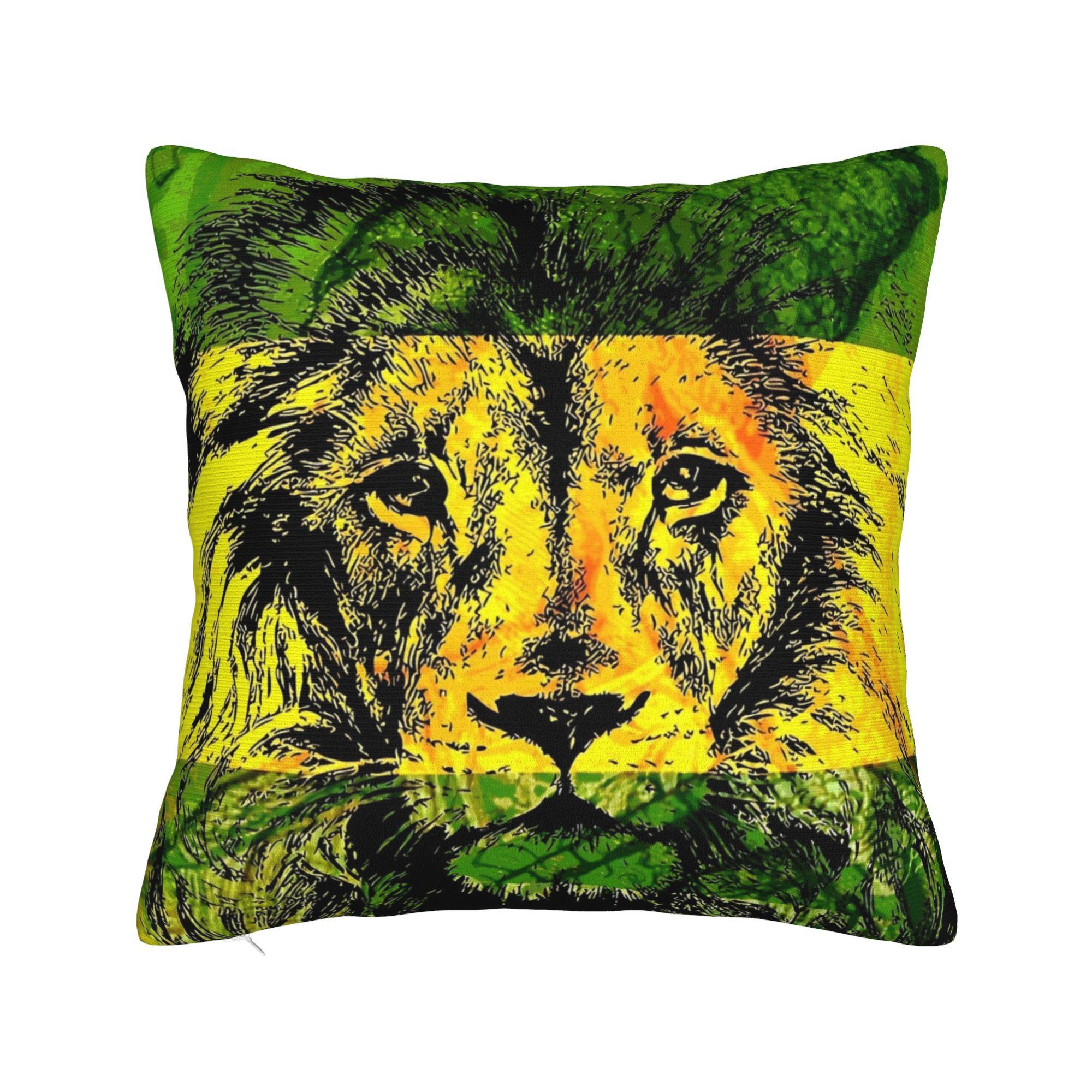 

Flag of Reggae of Jamaica Pillowcase Polyester Cushion Cover Decorative Rasta Pillow Case Cover Home Wholesale 40X40cm 30x30cm 12x12in