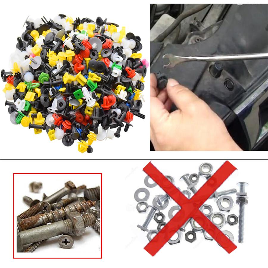 300-350Pcs Auto Vehicle Car Bumper Clips Rivet Door Panel Fender Liner For All Car