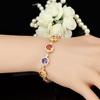 Sweet Jewelry Aaa Grade Handmade Micro-Inlaid Zircon Bracelet Environmentally Friendly Copper Electroplated Real Gold Jewelry