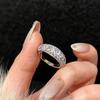 Three-layer Zir*****pen Ring Temperament Light Luxury High Sense Niche Fashion Versatile Jewelry Women