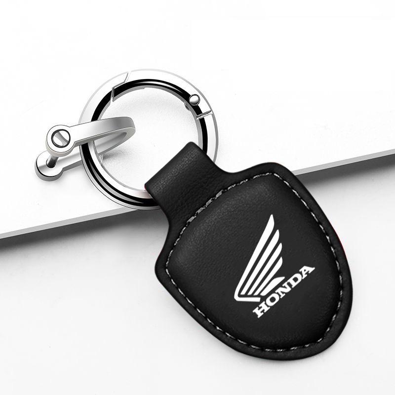 PU Leather Motorcycle Keychain Key Decoration Ring Anti-Loss Pendants For Honda CB400CB650FCBF CBR25ORR CRF SH3O0 NC75O HONDA ZP8
