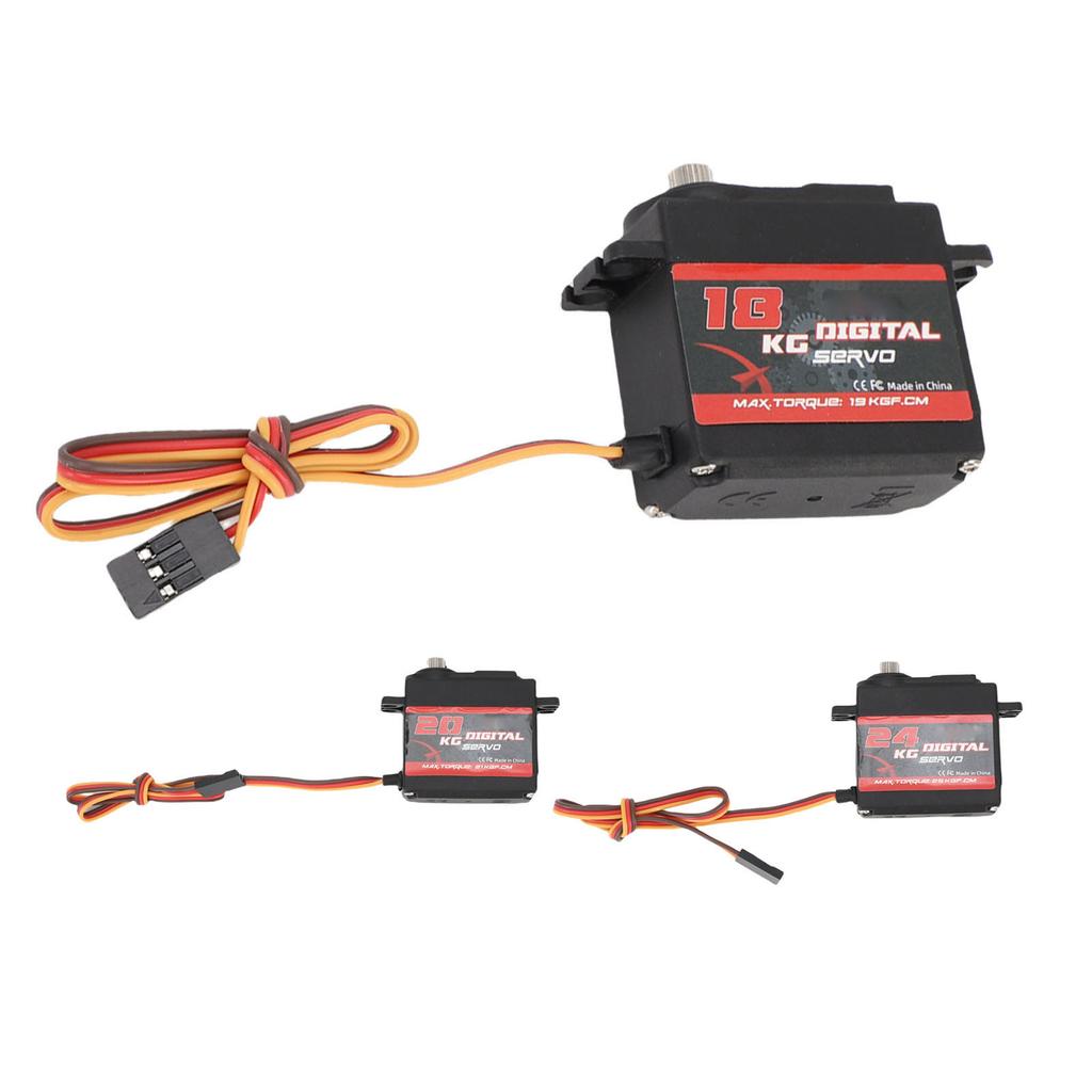Digital Servo with Wire Metal Gear High Torsion Servo Motor for RC Car Truck Crawler Boat Robot 180 