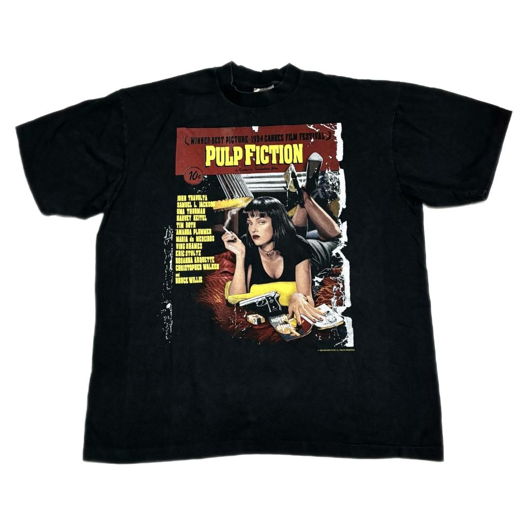 Vintage PULP FICTION 1994 Quentin Tarantino Uma Thurman Movie XL Shirt REPRINT