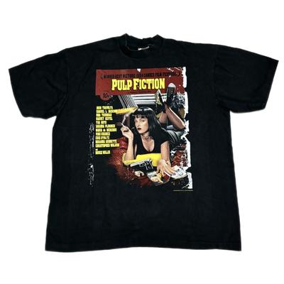 Vintage PULP FICTION 1994 Quentin Tarantino Uma Thurman Movie XL Shirt REPRINT