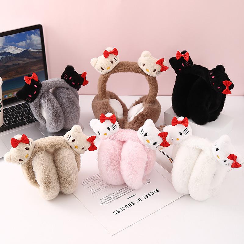 Winter Cartoon Cat Earmuffs: Cute, Warm Protection for Students and Outdoor Enthusiasts