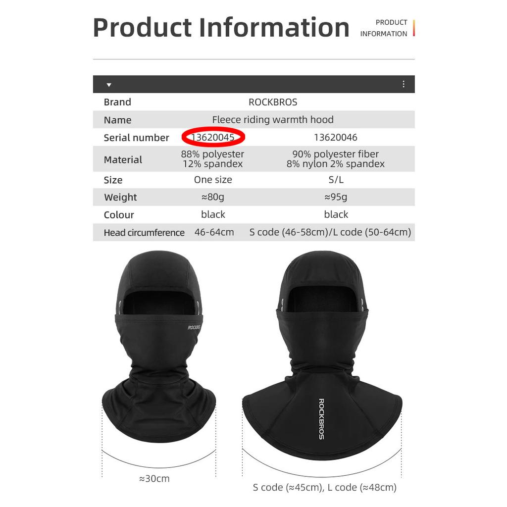 Rockbros 360 Motorcycle Bike Balaclava with PM2.5 Filter