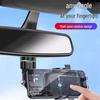 Versatile Car Rearview Mirror Phone Holder with One-Clip Secure and Rotating Support for Easy Navigation.
