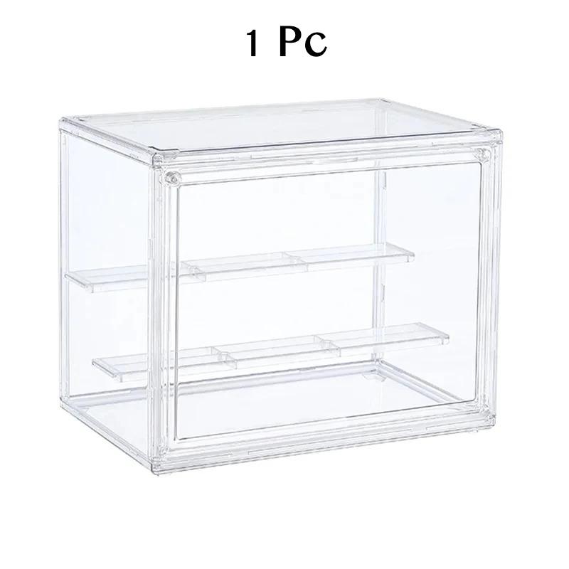 1/3 Pcs Clear StorageBox Stackable Display Case Acrylic Dustproof Organizer for Handbag Figure Toy Makeup Storage Organizer Box