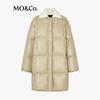 MO&Co. Women's 90% Goose Down Lapel Jacket with Warming Lining