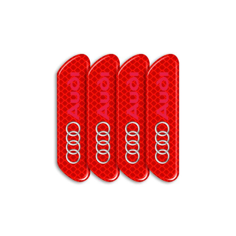 

4PCS/set Car Reflective Strips Warning Stickers Car Accessories For Audi A3 A6 Q3 B5 B6 B7 B8 B9 Q7 8P 8V 8L A5 A4 C6 C5 C7 4F A1 A7 A8 Q2 Q5 RS3 RS audi красный