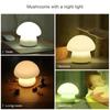 Silicone LED Mushroom Lamp 12.5 x 11.6cm Silicone Night Lamp Mushroom Nightlight  Bedroom Use