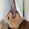 Summer Beach Large-capacity Woven Bag Fashion Niche Shoulder Bag Seaside Vacation Leisure Tote Bag