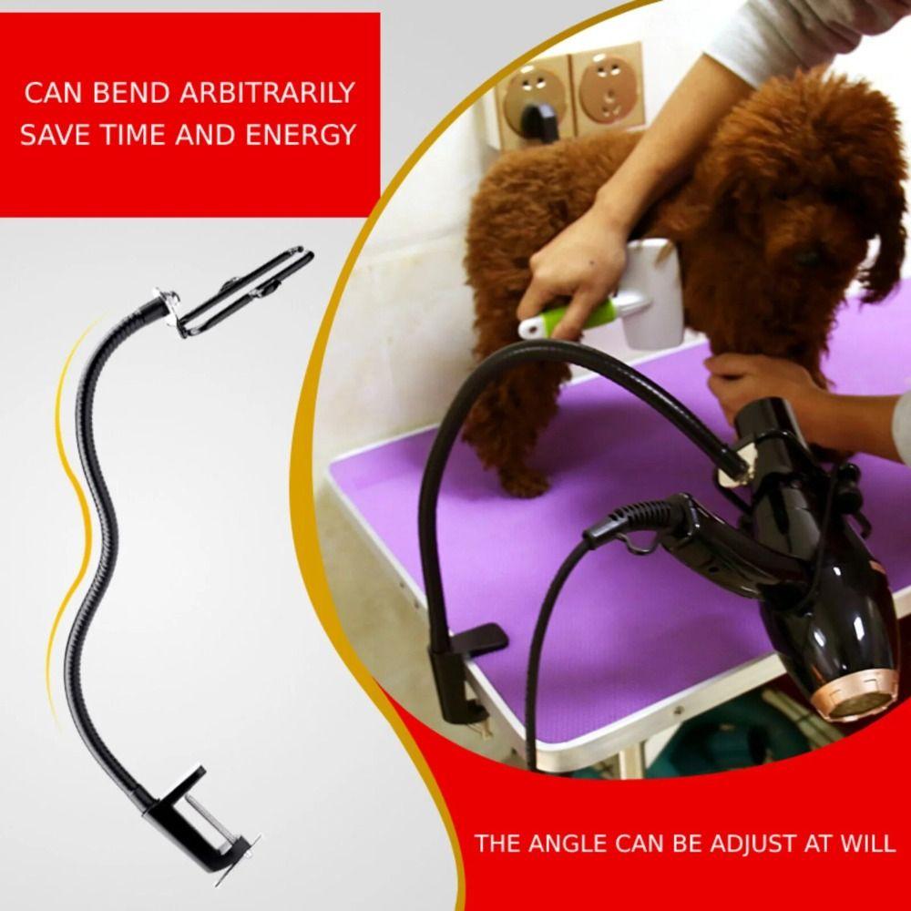 Foldable Hair Dryer Arm Clamp Bendable Hair Dryer Clips Stand Flexible Blow Dryer Stand Holder  Dog