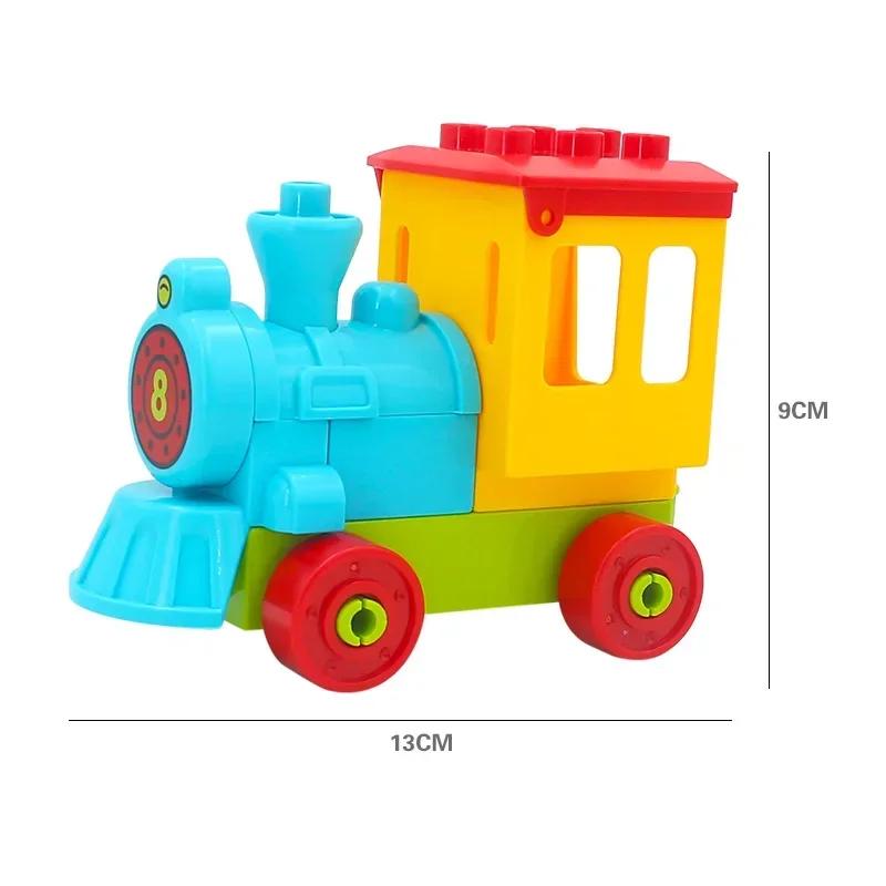 Big Building Blocks Compatible Large Bricks Road Plate Car Parking Pole Fuel Station City Traffic Kids Educational Creative Toys