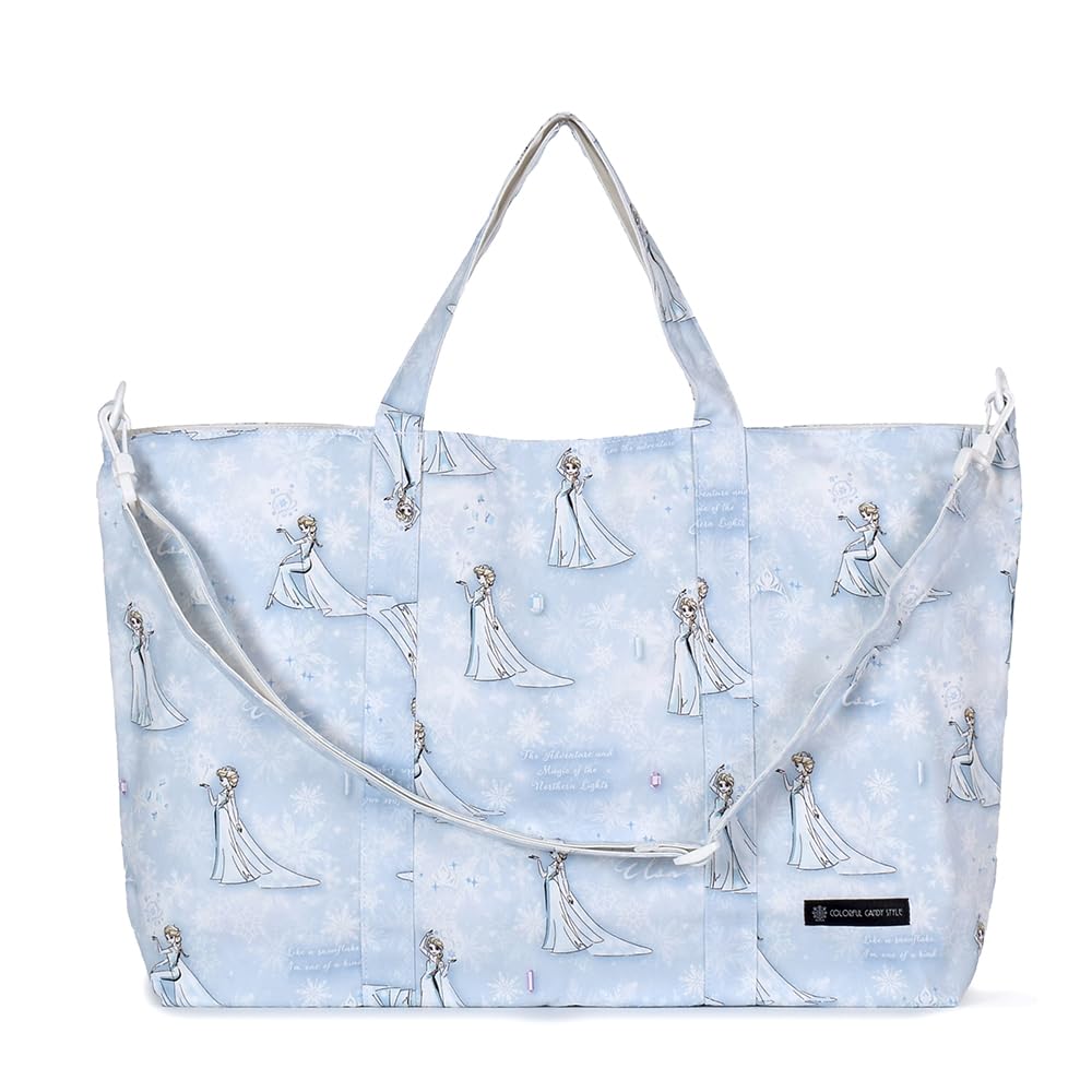 

COLORFUL CANDY STYLE Disney Elsa FROZEN Princess Tote Bag with Gusset, Perfect for Girls, Book Bag, or as a Tote Bag (Size N0929600)