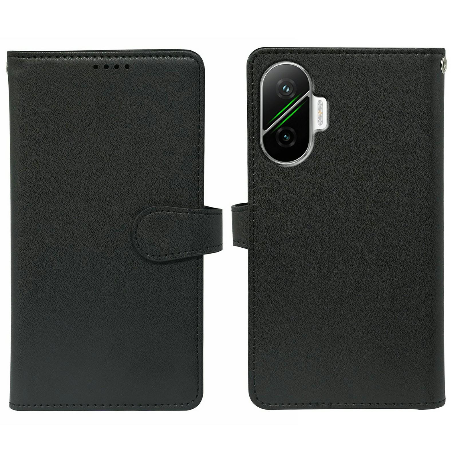 

For Xiaomi Poco F7 5G/Redmi Turbo 4 Pro 5G Case with 9 Card Slots PU Leather Stand Phone Cover Black
