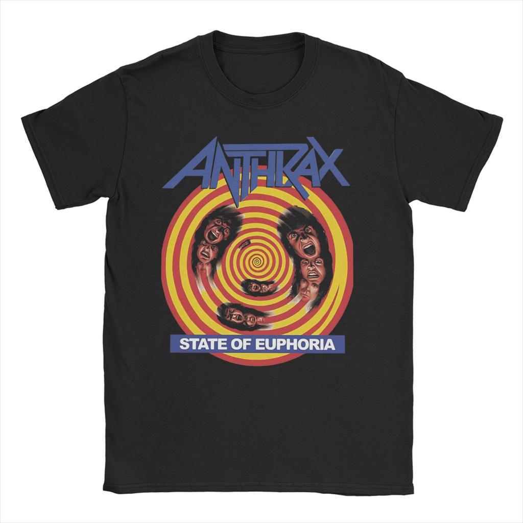 Anthrax Among The Living T Shirt for Men Cotton Awesome TShirt O Neck  Tee Shirt Short Sleeve Tops Plus Size
