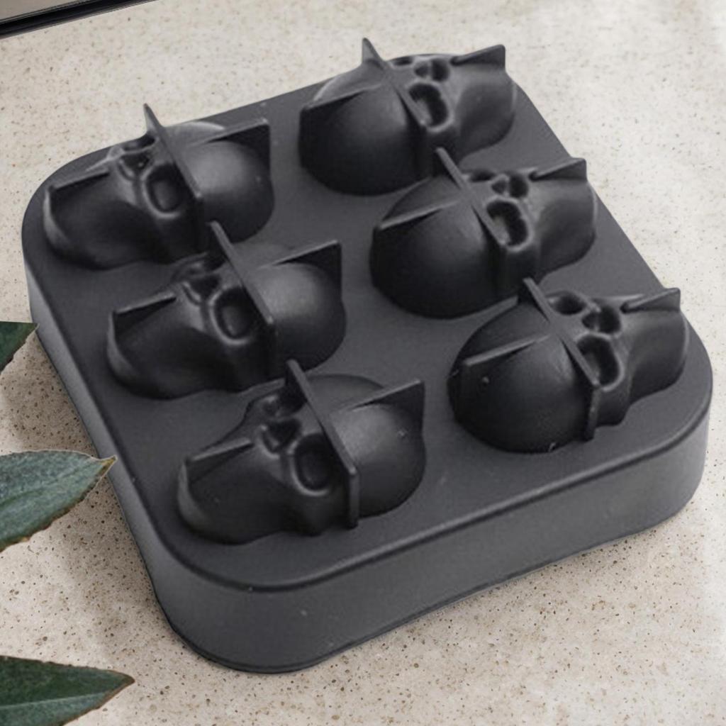 Skull Ice Tray Silicone Ice Mold For Cocktail Halloween Party Supplies Kitchen Drink Decoration For Beverage Juice Wine Water