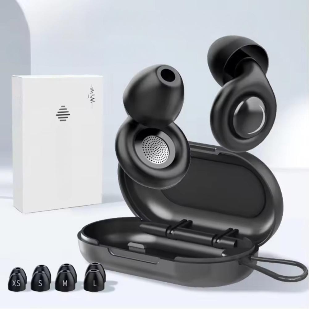 Reusable Silicone Snore Blocker Ear Plug with 10 Ear Tips in XS/S/M/L Anti-Noise Motorcycle Earplugs Noise Cancelling Ear Plugs