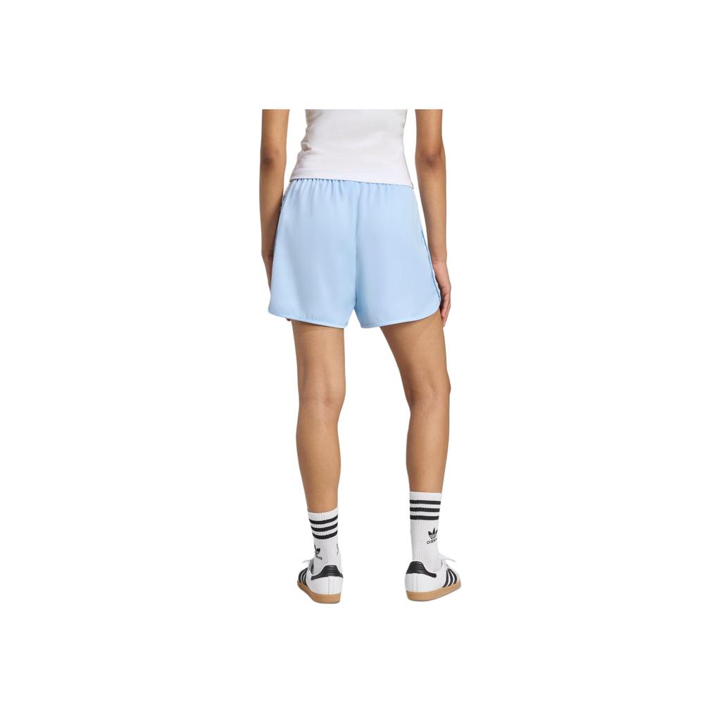 adidas Originals Striped Logo Low Waist Casual Shorts Women Shorts Blue KC8817