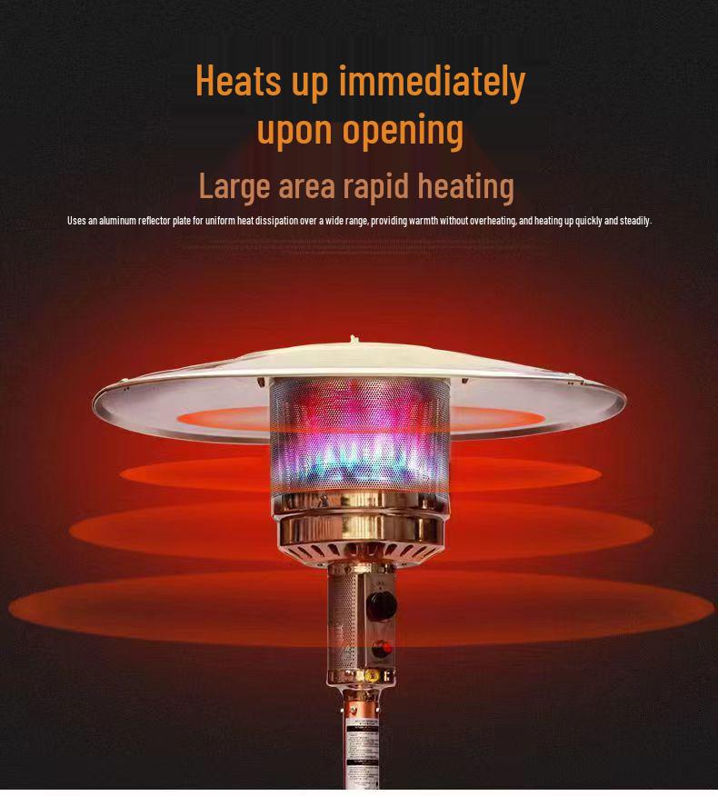 Umbrella-Shaped Gas Stove: Indoor/Outdoor LPG & Natural Gas Heater for Home or Commercial Use