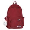 Schoolbag new backpack women's large-capacity casual simple solid color backpack Korean version school season school style girls schoolbag