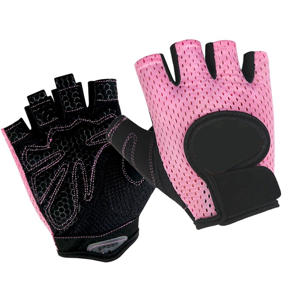 Half Finger Gym Gloves Women Men Weightlifting Fitness Gloves Fingerless Nonslip Bodybuilding Training Dumbbells Gloves