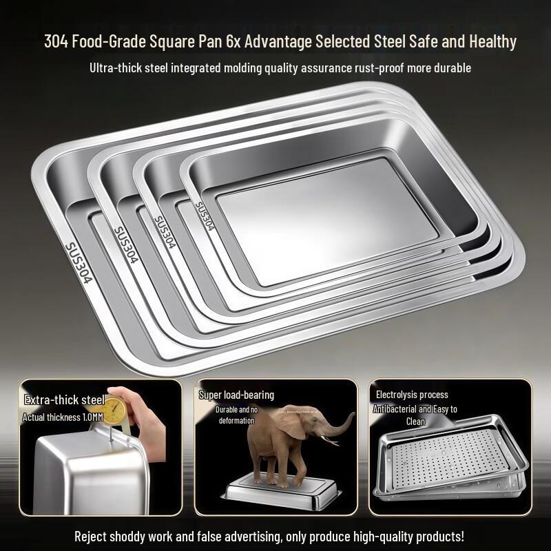 ZISIZ 304 Stainless Steel Serving Tray