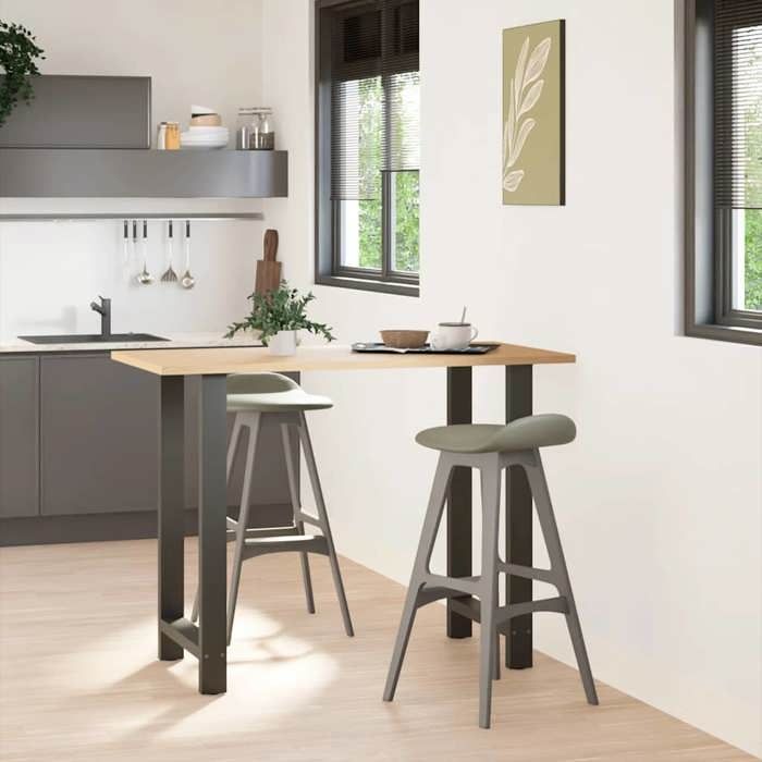 VidaXL Bar Table Legs Anthracite 2 Pieces 60 X (100-101) Cm Steel 4013346