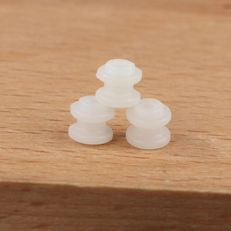 10Pcs Pulley Gear Micro Plastic Wheel White Pulley Wheel Fit Dc Motor Shaft 2Mm Toy Model