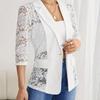 Blazer élégant en patchwork de dentelle de couleur unie pour femme, nouvelle collection automne/hiver