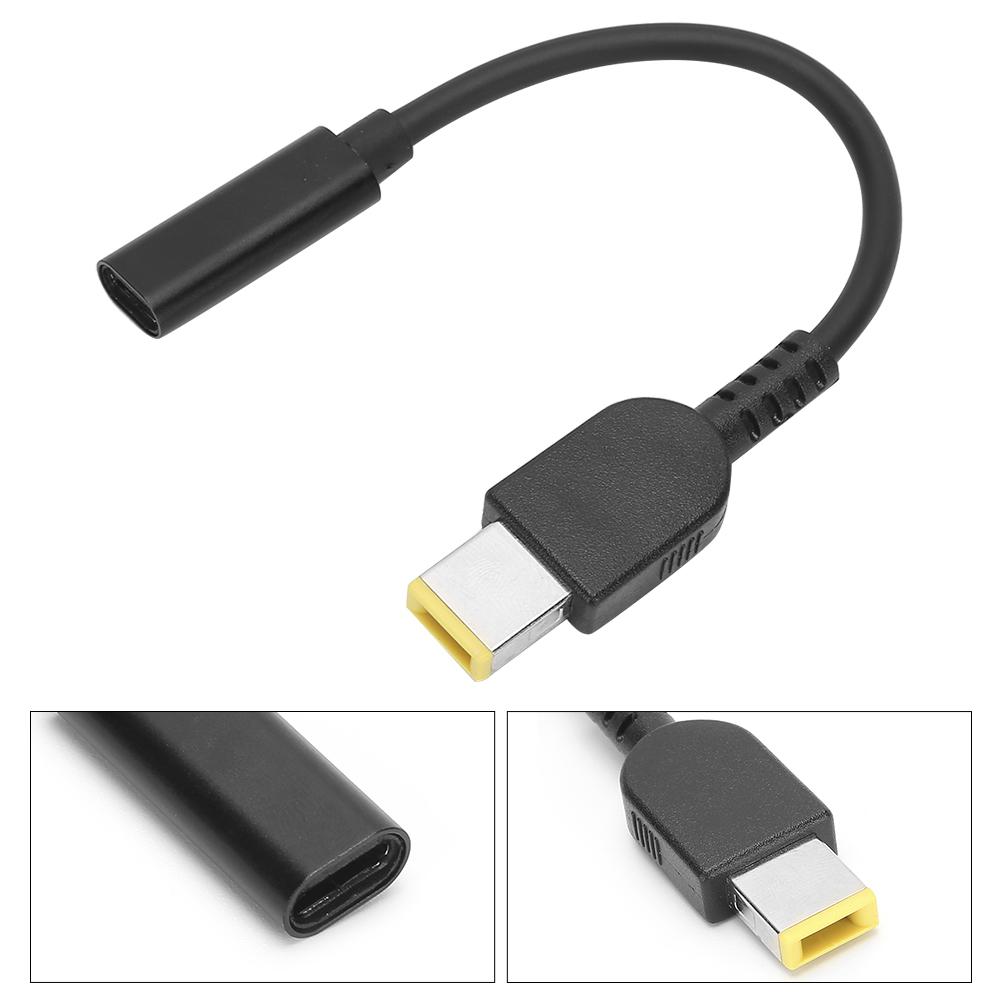 TypeC Female To DC Adapter for Lenovo Power Line Square Port 11 X 5.0mm Male Cable 17cm