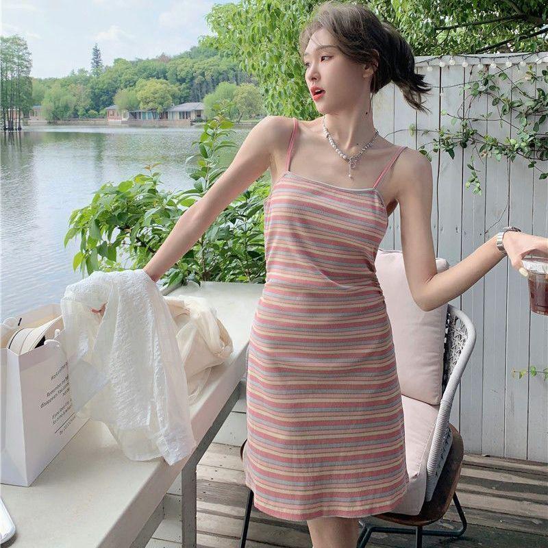 

Women s Salt Style Rainbow Camisole Dress & Sun Protection Cardigan Set S (80-90 jin)