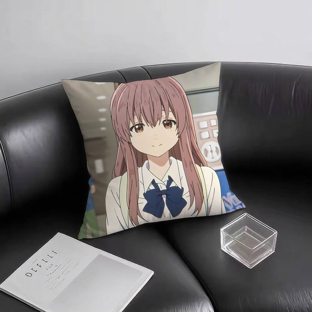 1 Stück Anime A Silent Voice Kissenbezug Mode Quadratischer Kissenbezug Schlafzimmer Sofa Zimmer Innendekoration Freizeit