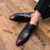Zapatos oxford para hombre con cordones Puntera Puntiaguda Clásica Zapatos de Cuero para Hombre Formal de Negocios Zapatos de Cuero para Hombre Planos Zapatos de Boda para Hombre