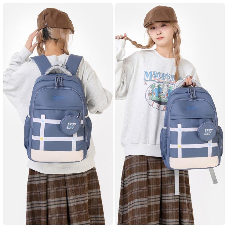 BAIJIAWEI Autumn New Sweet Junior High School Schoolbags for Girls Grades 5 To 6 Large Capacity Burden Reducing Backpack Teenager Multi-layer Book Bag