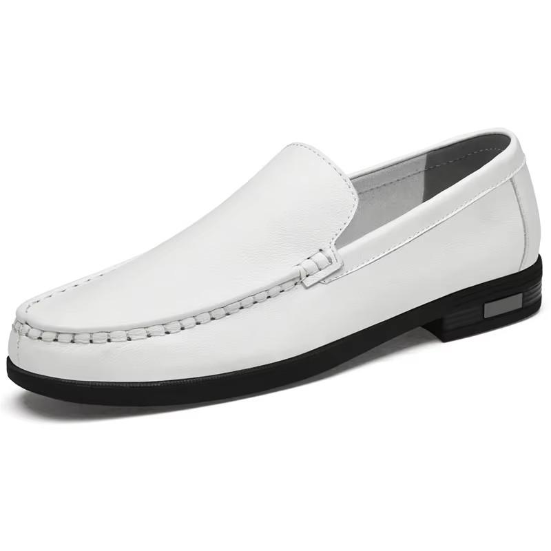 Fashion Genuine Leather Mens Shoes New Design Casual Loafers Slip-on Business Dress Shoes Comfortable Driving Footwear Classic Moccasins