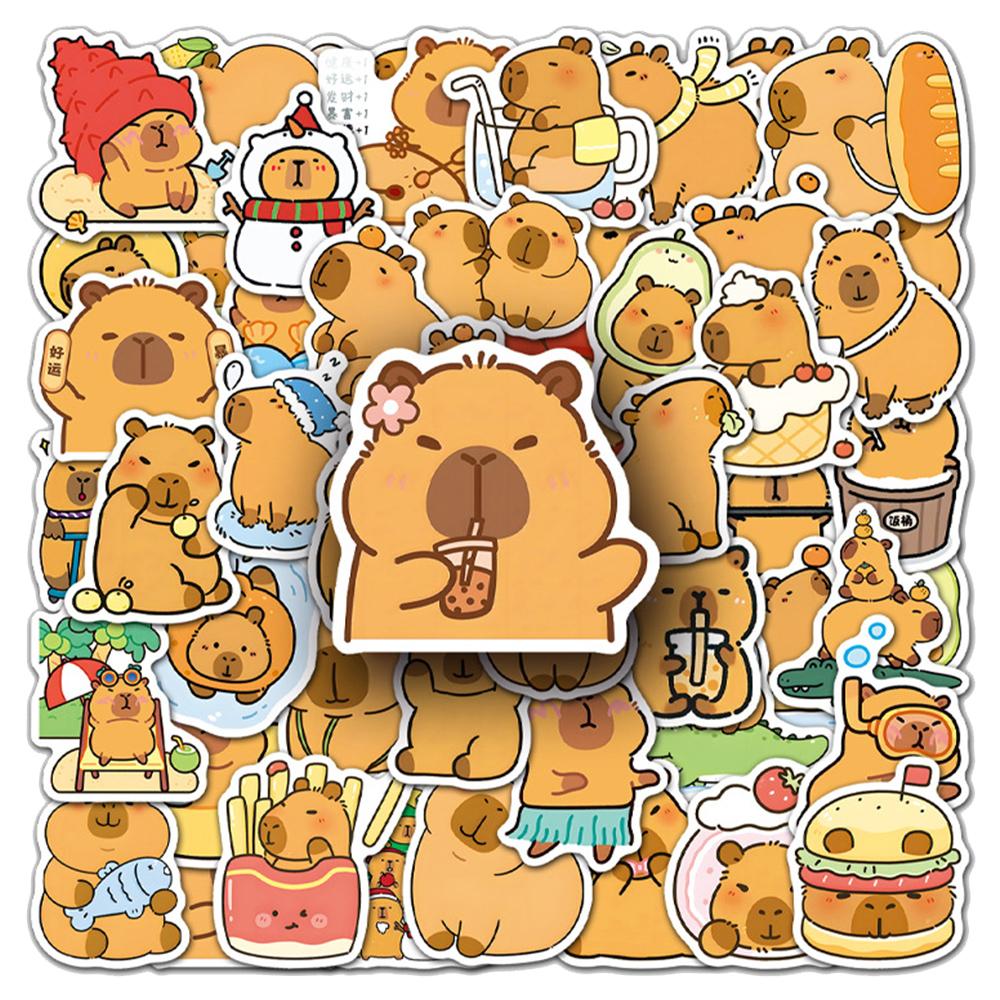 10/30/50/100pcs Funny Cute Animal Capybara Stickers Kawaii Graffiti Decal Toy DIY Notebook Phone Stationery Car Kid Sticker Gift