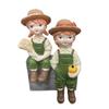 Cute Cartoon Doll Ornaments of Rural Sun Hats, Garden Couple Decorations and Home Ornaments