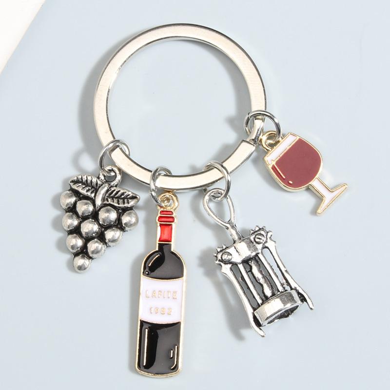 Enamel Beer  Beer Cup Red Wine Bar Souvenir Gift For Women Men Accessorie Car Hanging Jewelry Bag Charm