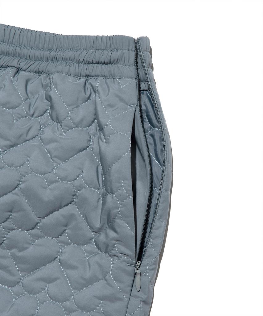 Lee Heart Quilted Mini Skirt Sky Blue