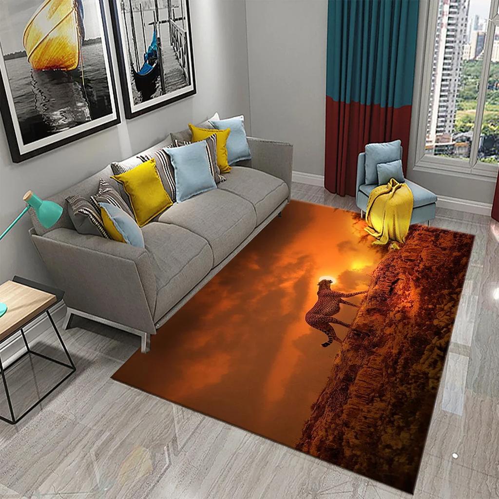 3D Lovely Forest Wildlife Carpet for Kitchen Floor Mat Bedroom Living Room Long Bedside Area Rug Hallway Carpet Entrance Doormat