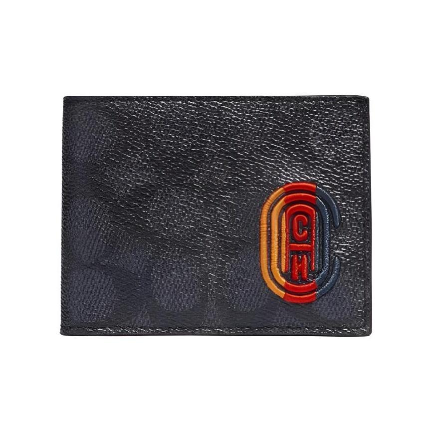

Coach Billfold Wallet 10 Logo Embroidery Folded Coated Canvas And Leather Card Holder Clutch Men Wallets Charcoal 922-P31 Basic Set (Bag+Dust Bag)